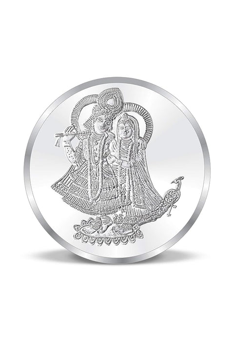999 Pure Silver Radha Krishna 10 Grams Coin
