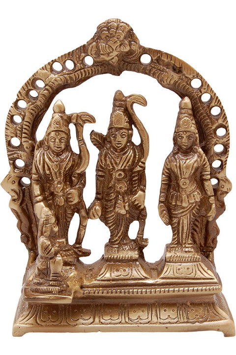 Brass Ram Darbar Idol, Standard, Antique Brown(Design 111)