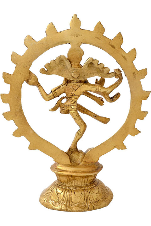 Brass Natraj with Carving Showpiece, Home Décor, Standard, Pack of 1(Design 95)