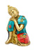 Brass Buddha Resting on Knee Gemstone Work Showpiece, Showpieces for Home Decor(Design 96)