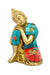 Brass Buddha Resting on Knee Gemstone Work Showpiece, Showpieces for Home Decor(Design 96)