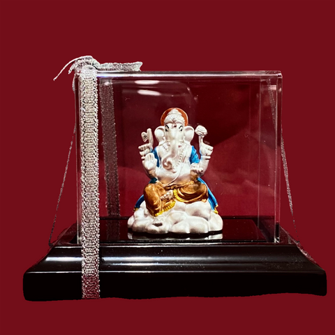 999 Pure Silver Ganesha Idol Sitting
