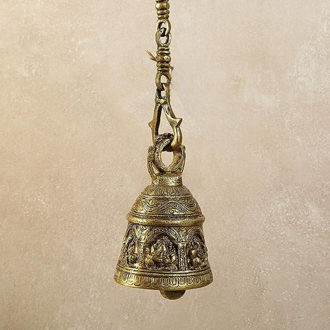 Ganesha Design Brass Hanging Bell (Design 119)