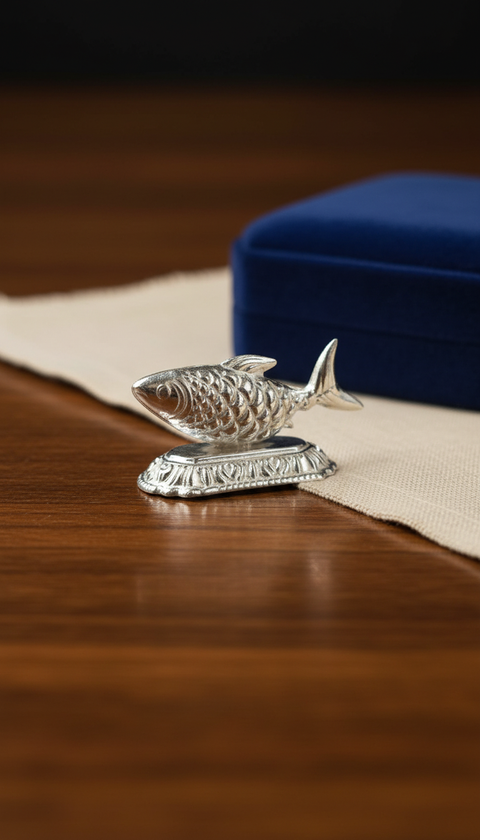 925 Pure Silver Fish for Luck, Prosperity, Health (D14)