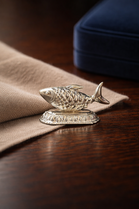 925 Pure Silver Fish for Luck, Prosperity, Health (D14)