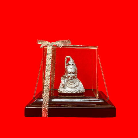 999 Pure Silver Rectangular Shiva Idol