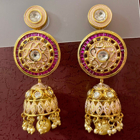 Gold Plated Kundan Premium Earrings