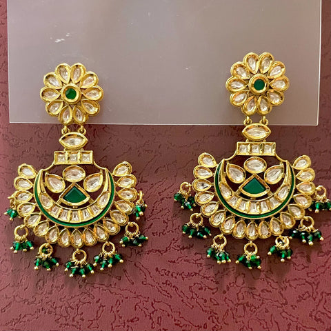 Gold Plated Kundan Earrings