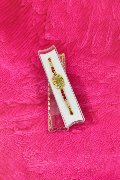 Unique Design With Red Colour – Rakhi For Brother (D202)