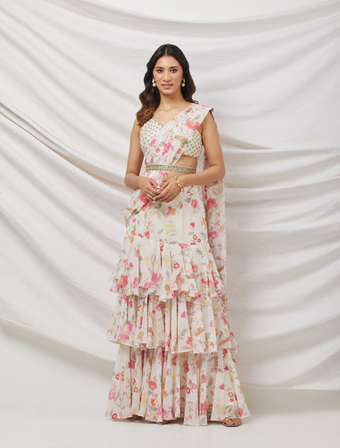 draped saree
