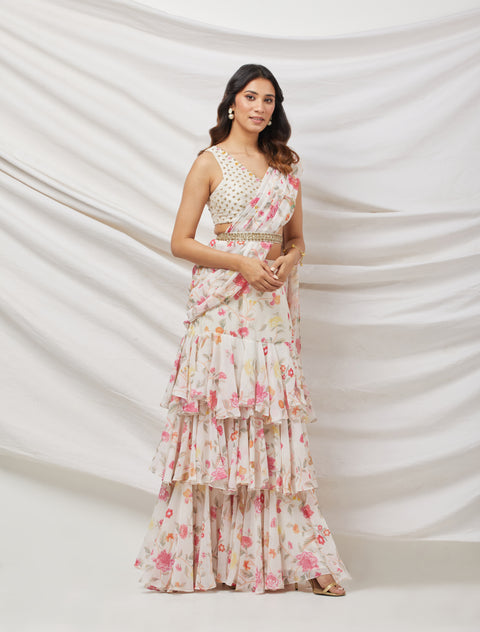 draped saree