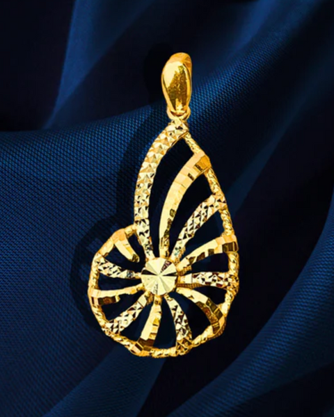 22 KT Gold Designer Silver Tone Pendant (D85)