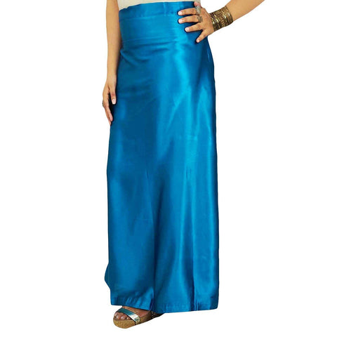 Readymade Petticoats in Blue Color for Saree (Satin)