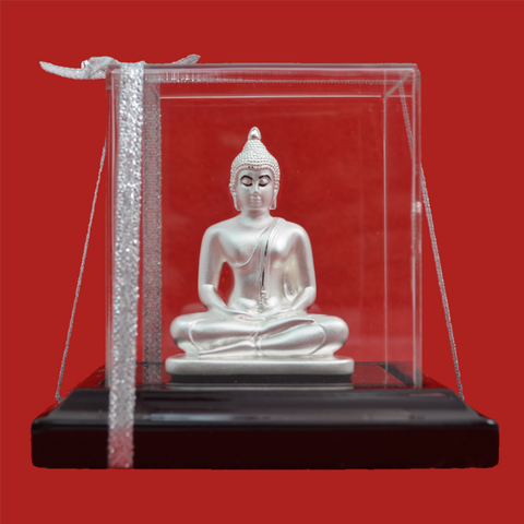 999 Pure Silver Rectangular Buddha Ji Idol