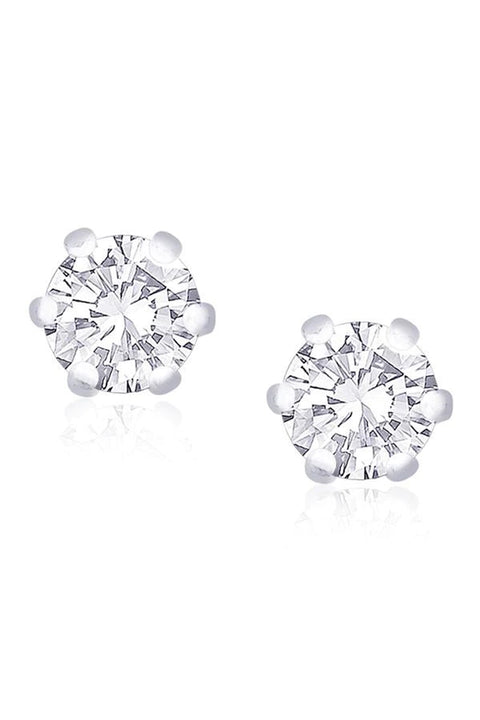 Solitaire 925 Sterling Silver Studs -  Free with a purchase of $50 (Code: THANKS)
