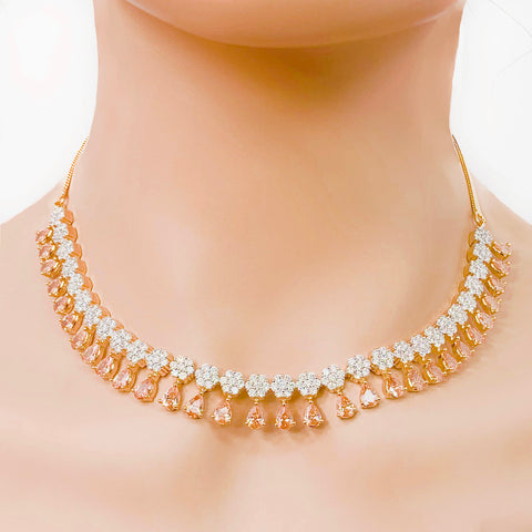 American Diamond and Semi-Precious Designer Necklace Set