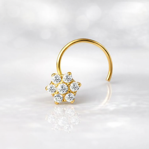 22 KT Pure Gold Designer Nose Pin by Paaie (D30)