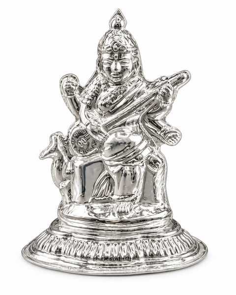 925 Pure Silver Saraswati Ji Idol For Housewarming (D37)