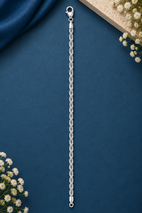 Silver Rope Chain  18 Inches (D9)