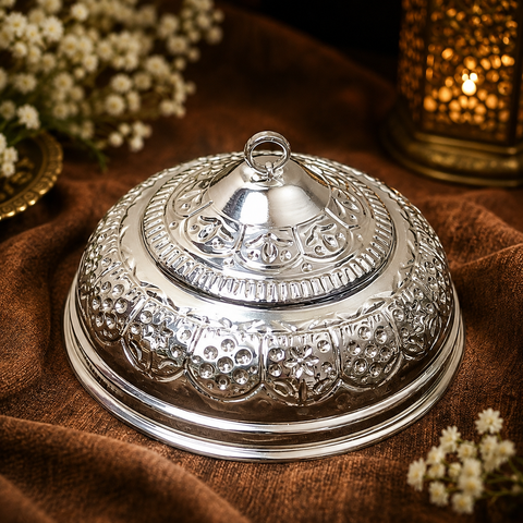 Designer Solid Silver Mata Rani Chhattar (D13)