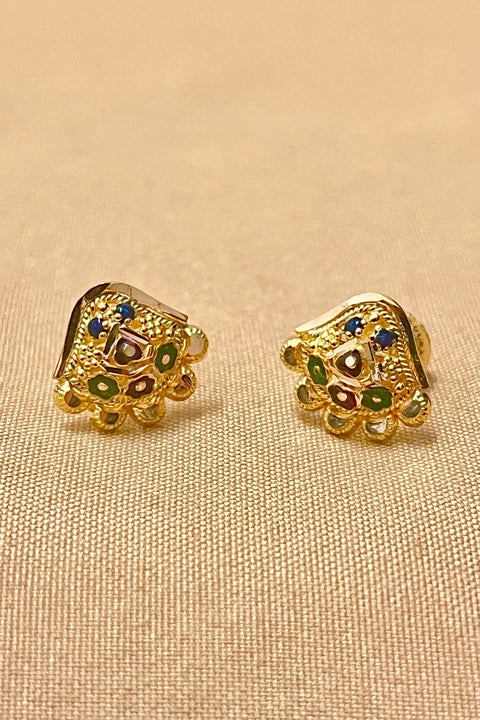 22 KT Gold Designer Multicolor Pendant Set (D111)