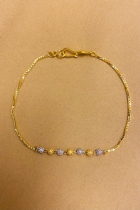 22KT Gold Designer Beaded Bracelet (D140)