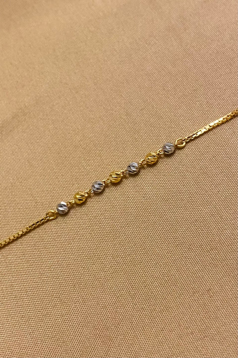 22KT Gold Designer Beaded Bracelet (D143)