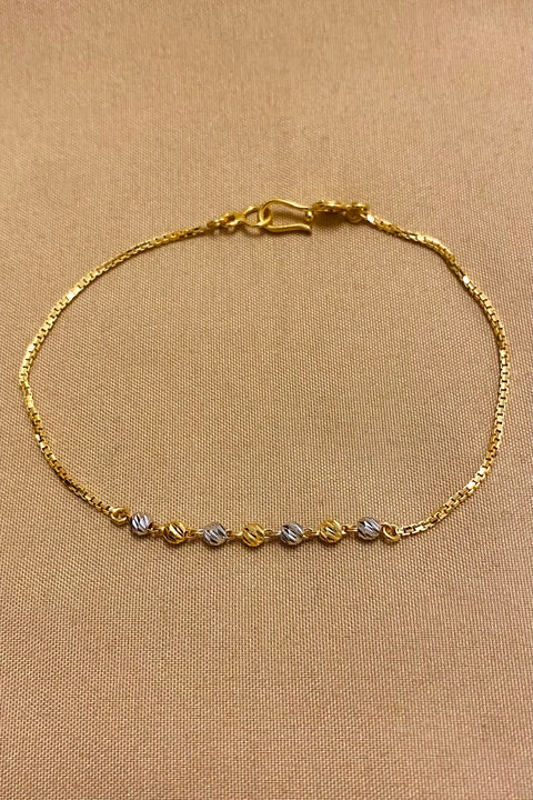 22KT Gold Designer Beaded Bracelet (D143)