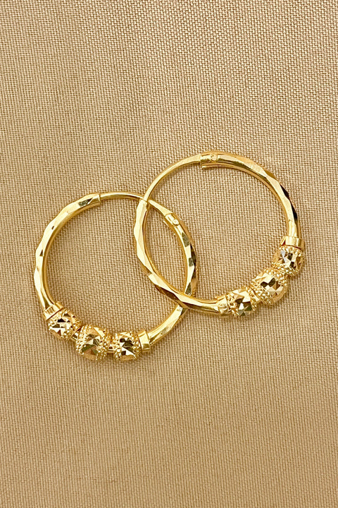 22KT Gold Designer Hoops (D145)