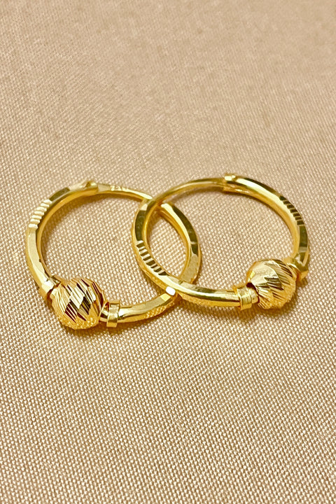 22KT Gold Designer Hoops (D147)