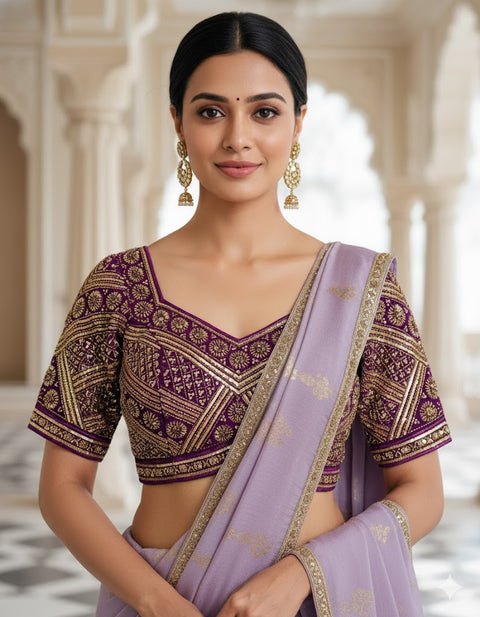 Designer Readymade Embellished Blouse For Party Wear (D1892)