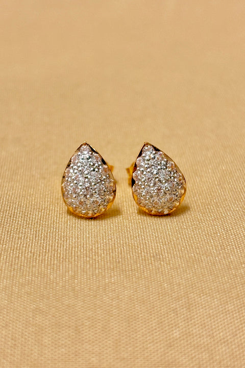 22 KT Gold Designer White Diamond Pendant Set (D62)