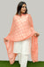 Peach Color Women's Embroidered Chiffon Dupatta For Party Wear (D78)