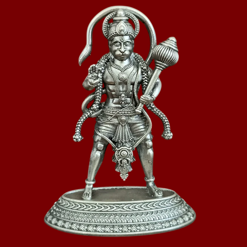 925 Pure Silver Hanuman Ji Idol For Housewarming (D8)