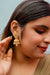 Gold Plated Beautifully Royal Kundan Beaded Jhumki Style Earrings (E772)