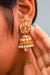 Gold Plated Beautifully Royal Kundan Beaded Jhumki Style Earrings (E772)