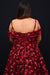Designer Maroon Sequins Embroidered Net & Velvet Party Wear Gown (D21A)