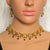 Designer Gold Plated Royal Kundan & Ruby Necklace with Earrings (D725)