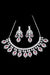 Designer Semi-Precious American Diamond & Ruby Necklace with Earrings (D471)