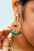 Designer Gold Plated Royal Kundan Ruby Necklace With Earrings (D875)