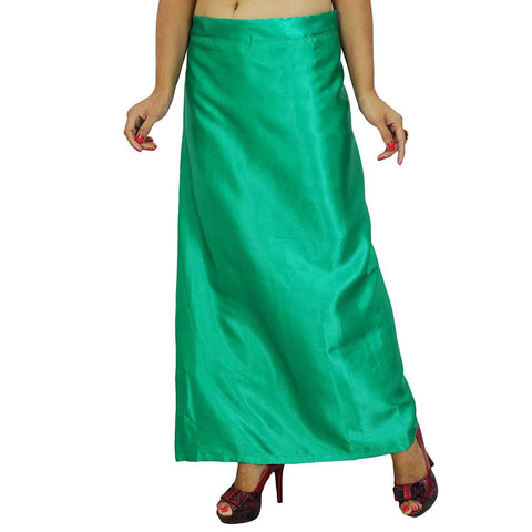Readymade Petticoats in Dark Green Color for Saree (Satin)