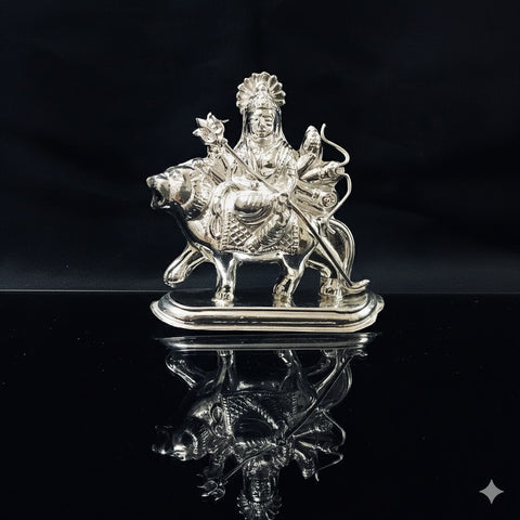 925 Abhishekam Durga Mata Silver Idol (Design 12)