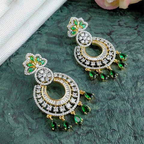 Beautiful American Diamond Chhandali Earrings For women & Girl