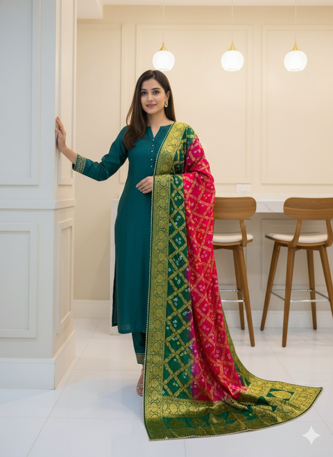 Luxury Silk Dupatta – Made for Celebrations (D289)