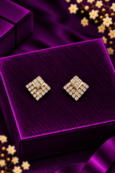 18k Primary Shaped Diamond Studs (D16)