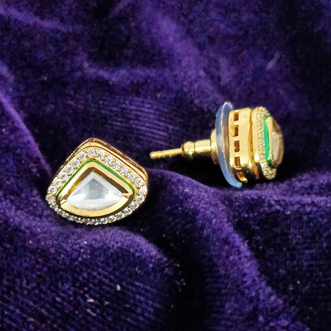 New Arrival Designer Kundan Gold Plated Studs (Design 46)