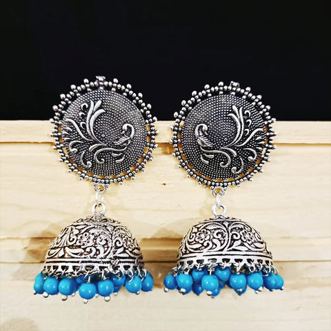 Round Oxidized Designer Jhumki