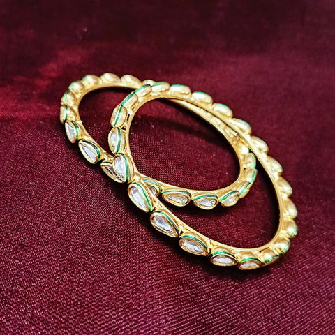 Gold Plated Kundan Work Bracelet (Design 84)