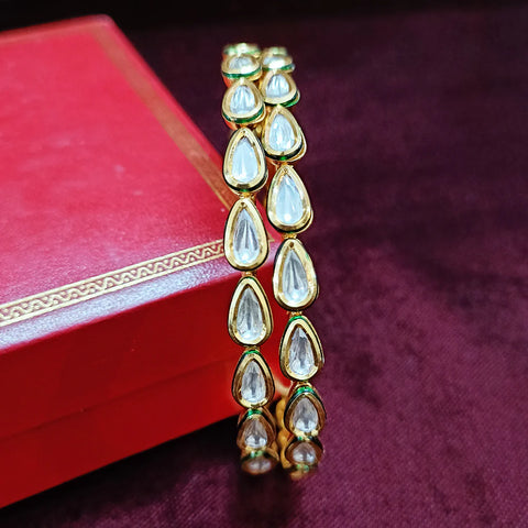 Gold Plated Kundan Work Bracelet (Design 84)