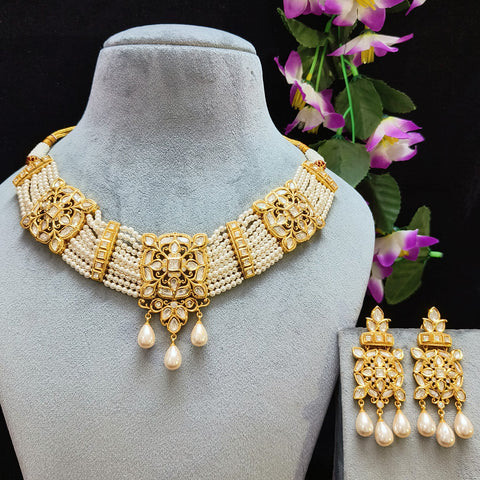 Designer Multi Layer Royal Kundan Necklace with Earrings (D433)